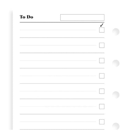 Filofax Refill Mini To Do Pad