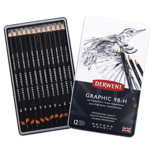 Derwent Soft Graphic Pencils Tin Of 12