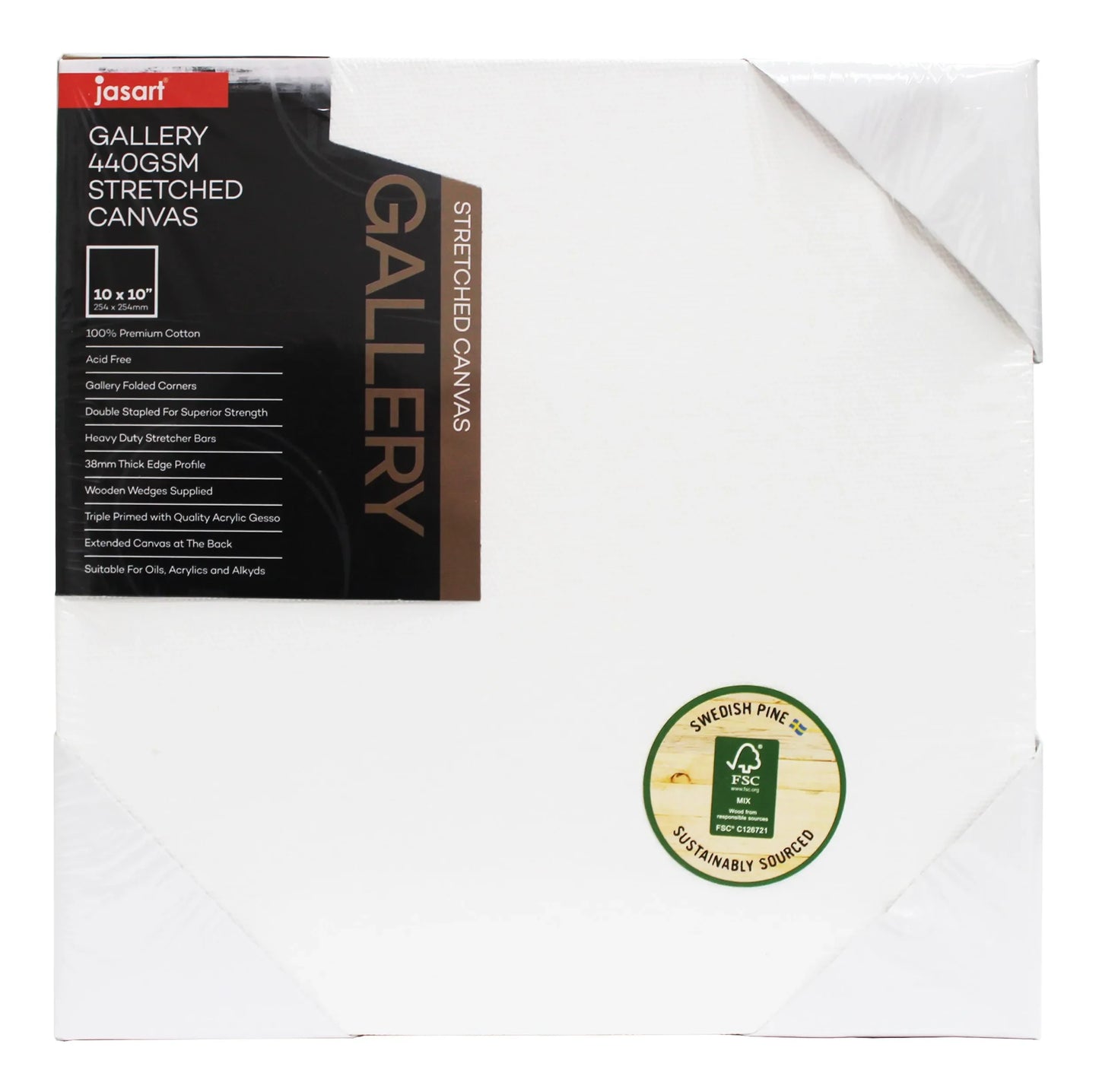 Jasart Gallery 1.5 Inch Thick Edge Canvases Pack of 6