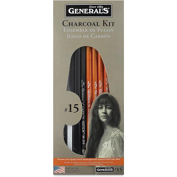 General's Original Charcoal Drawing Kit Set of 13