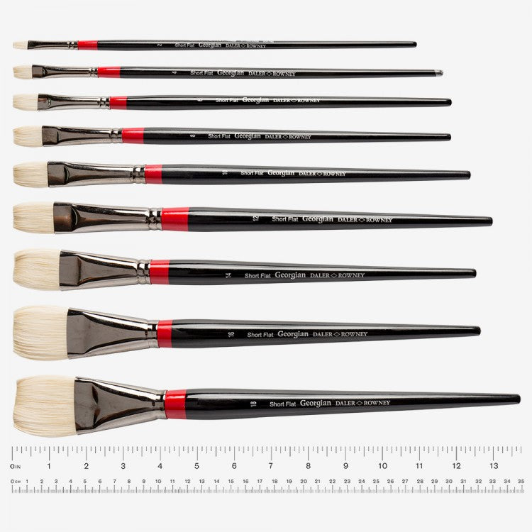 Daler Rowney Georgian S36 Short Flat Brushes