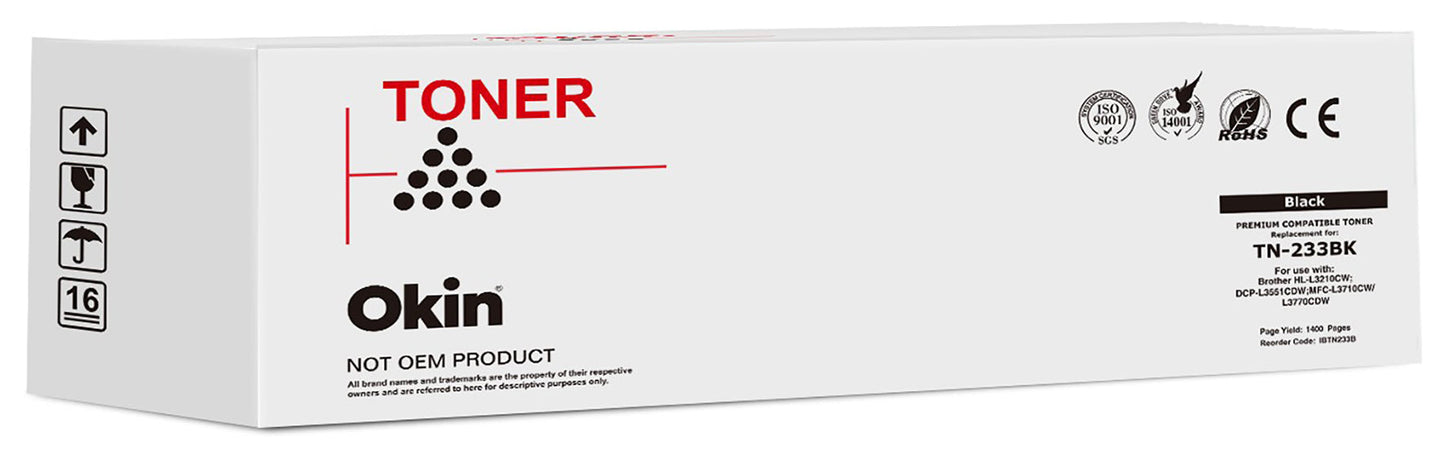 Okin Compatible Brother Tn233 Toner Cartridges
