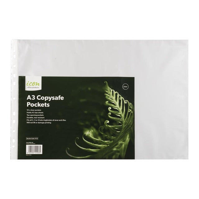 Icon Copysafe Pockets A3 Landscape - Pack Of 10
