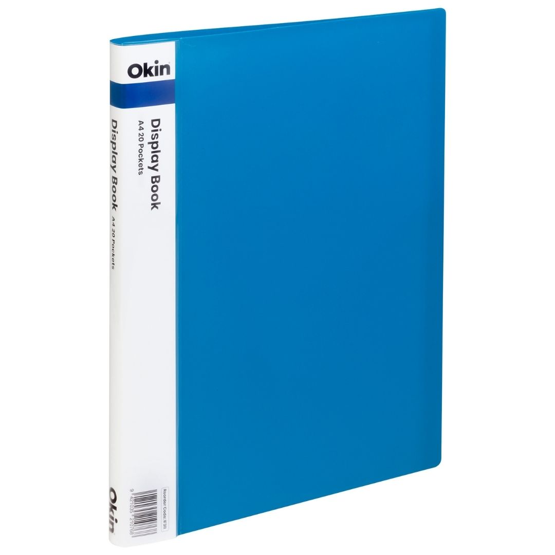 Okin Display Book A4 With Insert Spine 20 Pocket