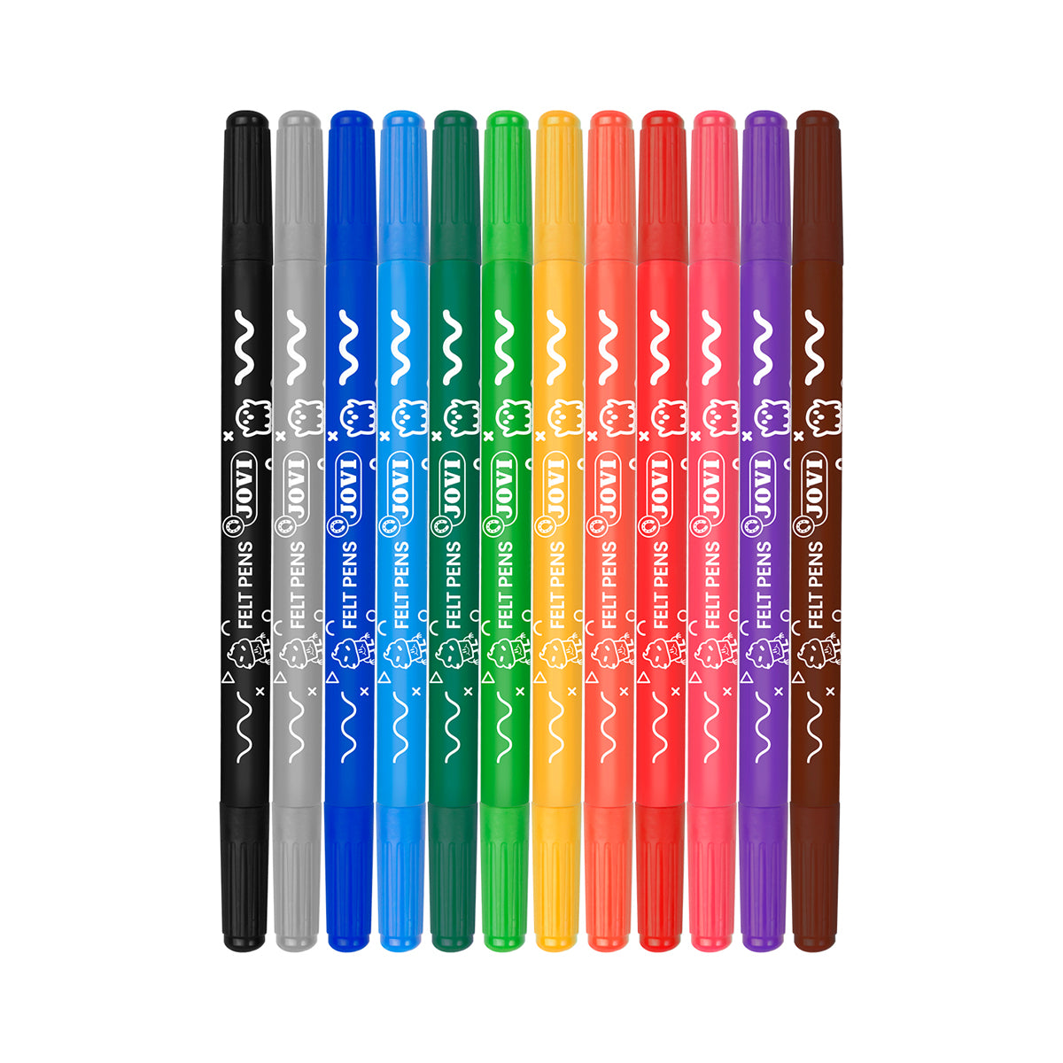 Jovi Washable Felt Pen D/Ended 12 Pack