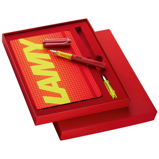 Lamy AL-Star Fp Glossy Red Notebook Set