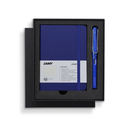 Lamy A6 Soft Cover Notebook + Blue Fountain Pen Gift Set