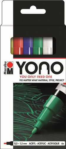 Marabu YONO Acrylic Markers Fine Tip Set Of 6