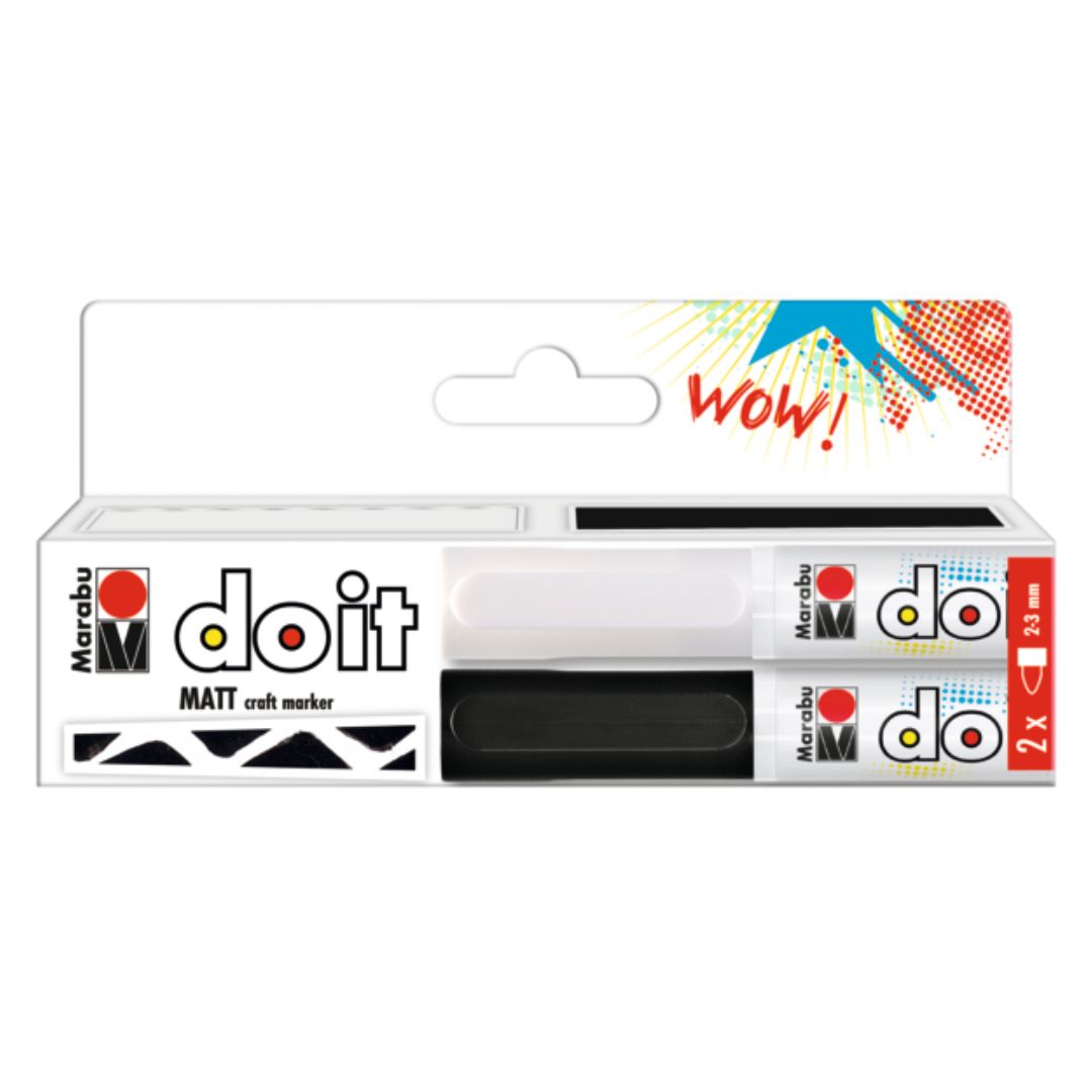 Marabu Do It Black & White Craft Markers Set Of 2