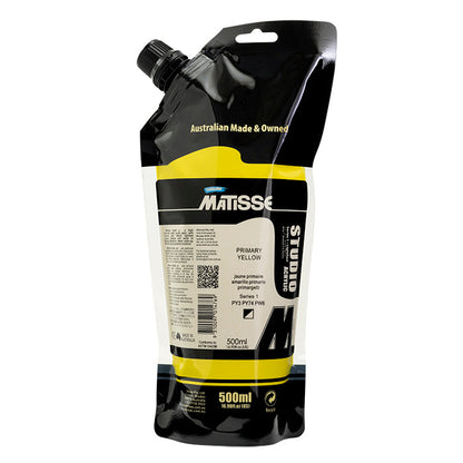 MATISSE STUDIO 500ML PRIMARY YELLOW