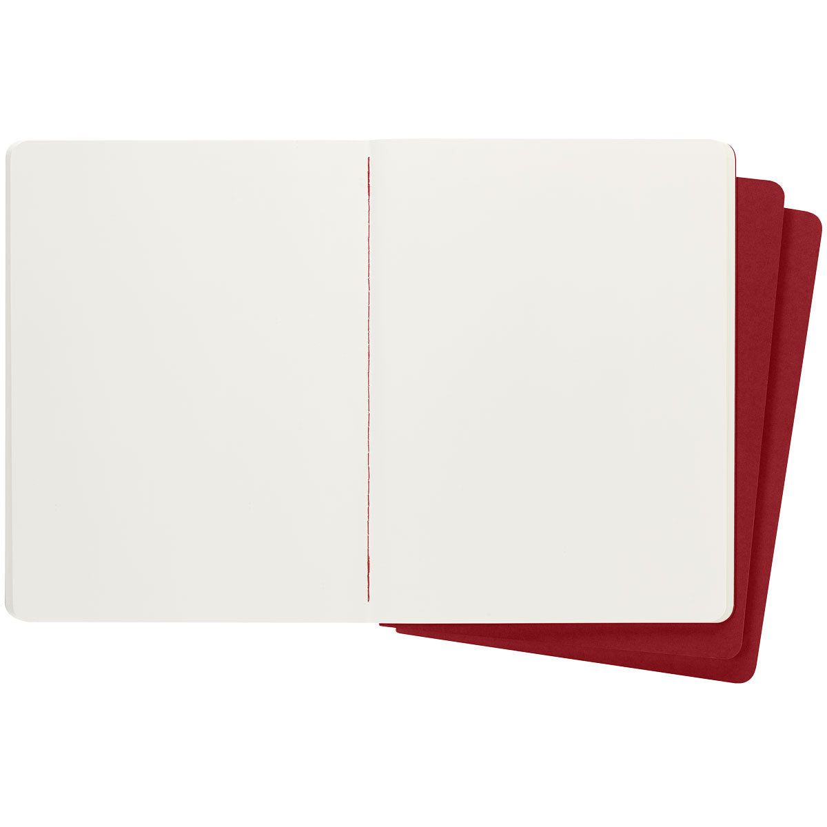 Moleskine Cahier Journals XL Cranberry Red Plain Pack 3