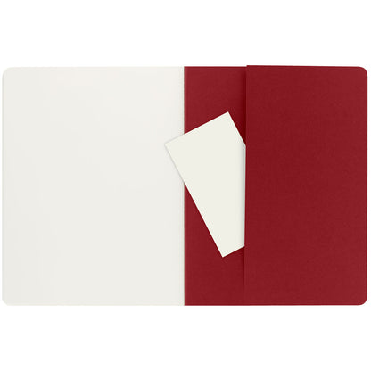Moleskine Cahier Journals XL Cranberry Red Plain Pack 3