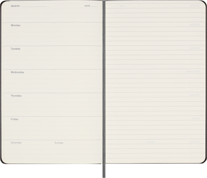 Moleskine Diary Undated Weekly + Notes HC Large Black