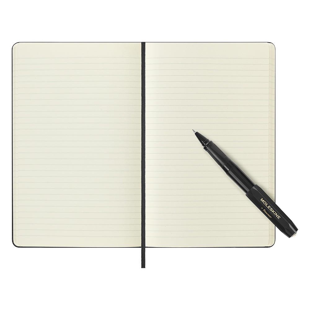 Moleskine Kaweco Black Large Ruled Rollerball & Notebook Set