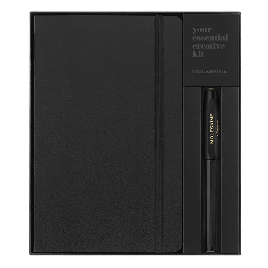 Moleskine Kaweco Black Large Ruled Rollerball & Notebook Set