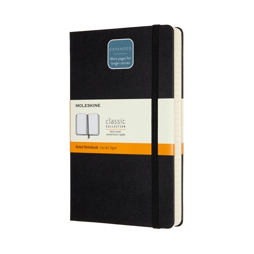 Moleskine Large Expanded Ruled Hard Cover Notebooks
