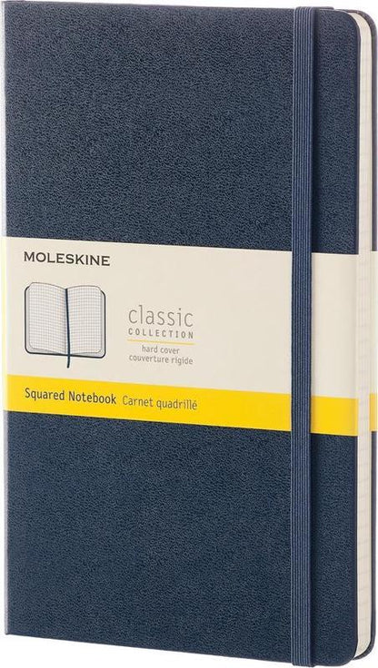 Moleskine Large Square Sapphire Blue Hard Cover Notebook