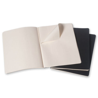 Moleskine Cahier Xtra Large Squared Black Journals Pack Of 3