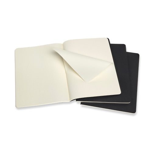 Moleskine Cahier Xtra Large Dot Black Journals Pack Of 3