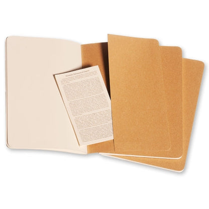 Moleskine Cahier Large Plain Journals Pack Of 3