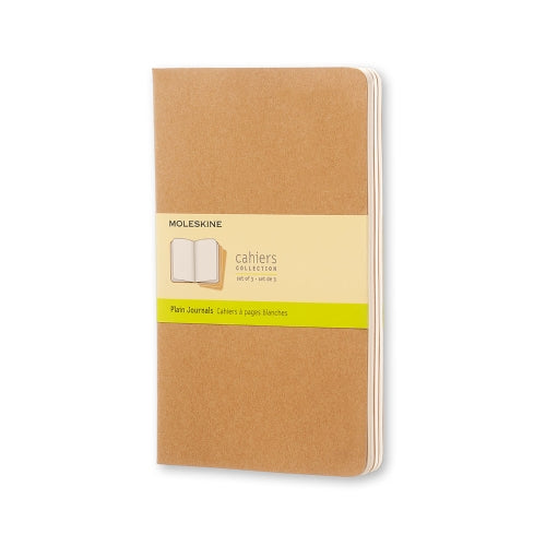 Moleskine Cahier Large Plain Journals Pack Of 3