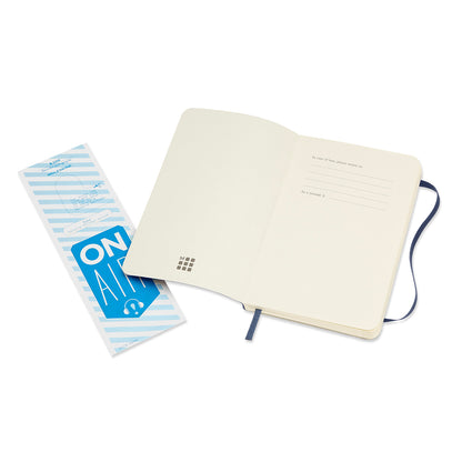 Moleskine Notebook Pocket Sapphire Blue Soft Cover Plain