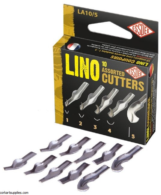 Essdee Lino Cutters Assorted Styles 1-5 Pack of 10