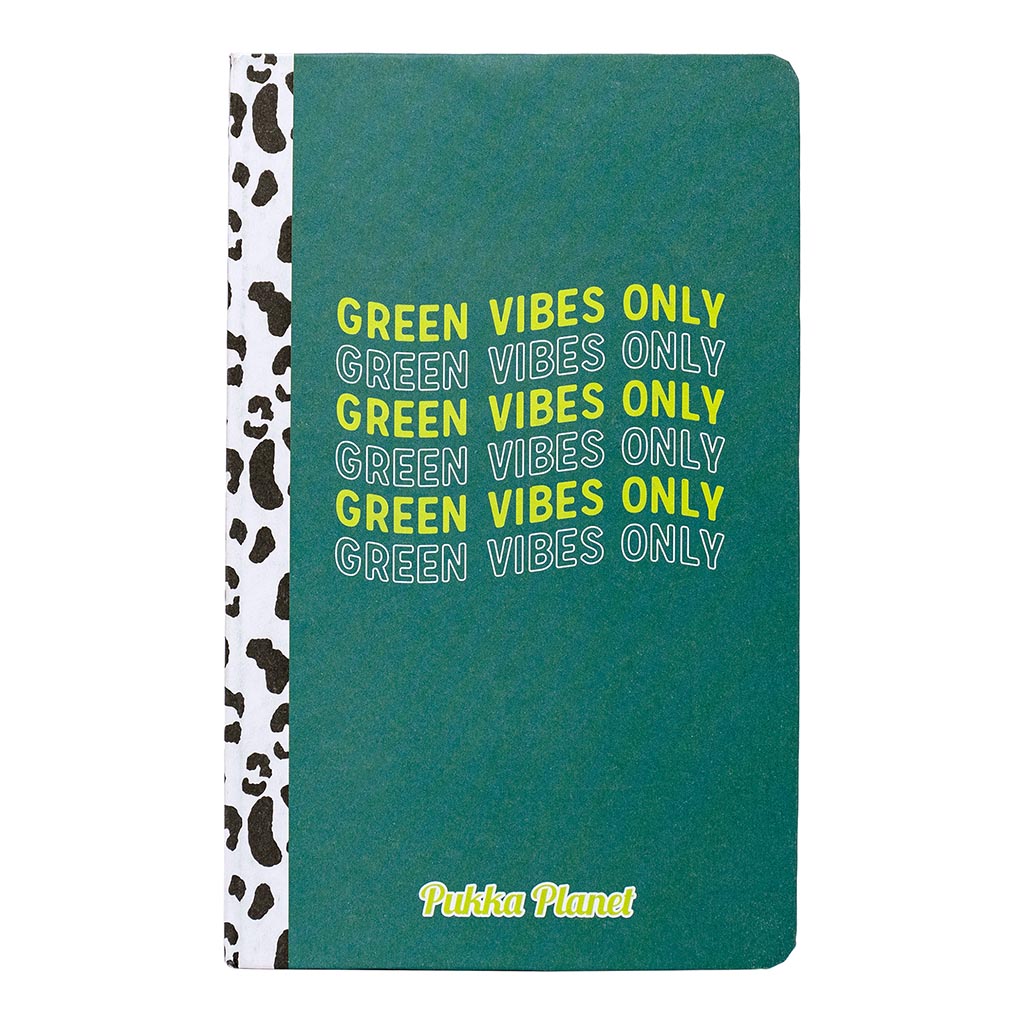 Pukka Planet 13x21cm Green Vibes Only Softcover Notebook