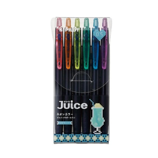 Pilot Juice Gel Pen - Neon Colour - 6 Full Colour Set - 0.5 mm