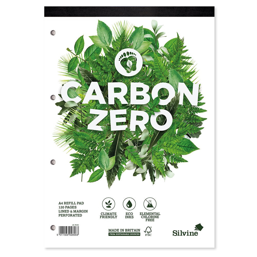Silvine Carbon Zero Refill Pad A4 120 Pages Ruled With Margin