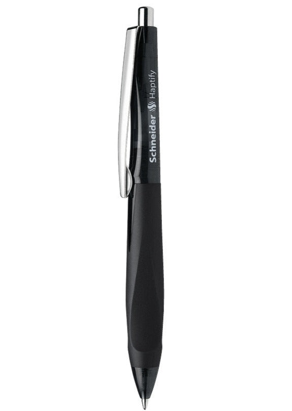 Schneider Haptify Black  (m) Ballpoint Pen with Rubberised Grip