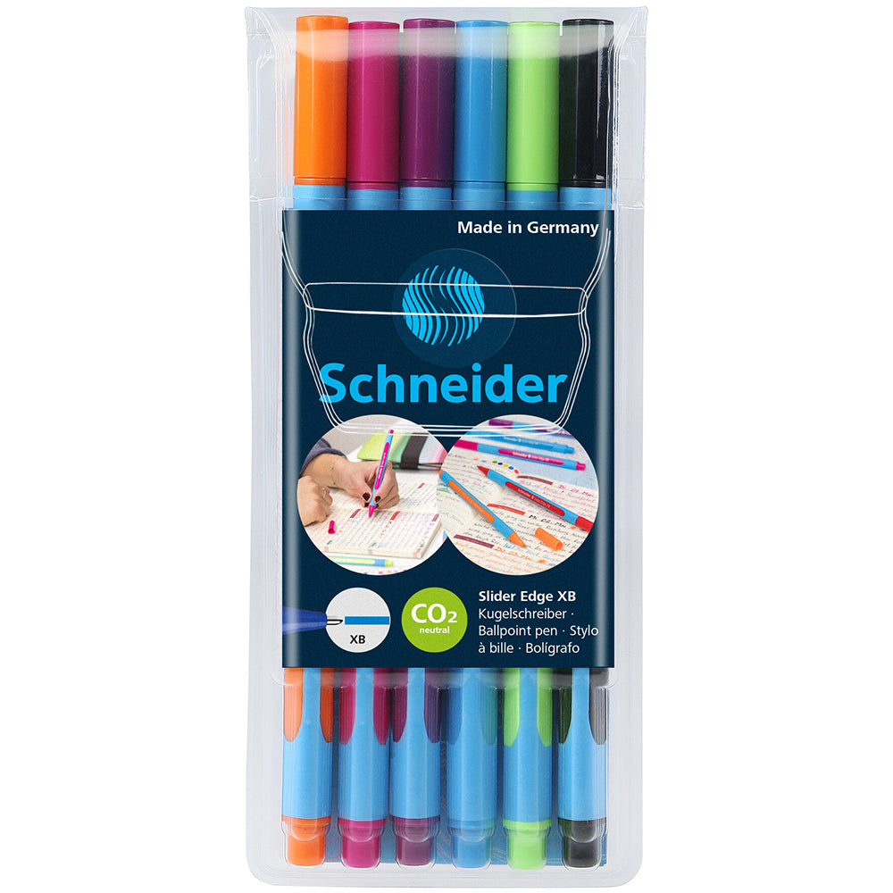 Schneider Slider Edge XB Ballpoint Pens Wallet of 6
