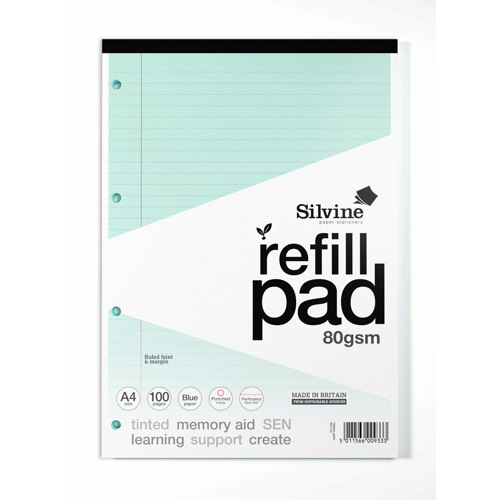 Silvine A4 100 Pages Tinted Refill Pad