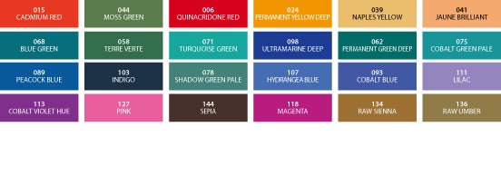 ShinHan Professional Designer Gouache 15ml Paint Set B Of 24