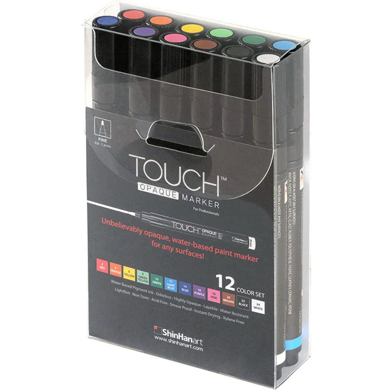 ShinHan Touch Opaque Markers Fine Set of 12