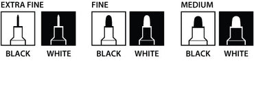 ShinHan Touch Opaque Markers Assorted Black & White Set of 6