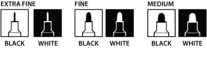 ShinHan Touch Opaque Markers Assorted Black & White Set of 6