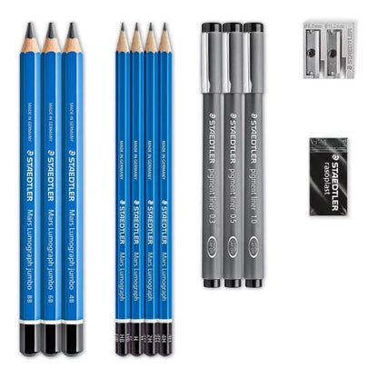 staedtler design journey set mixed sketching set 12