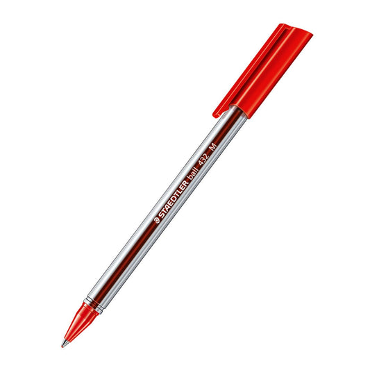 Staedtler Ballpoint Pen Triangular Medium Capped 432 M-2 Red