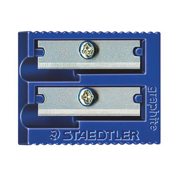 Staedtler Pencil Sharpener Plastic 510 60 Double Hole Blue