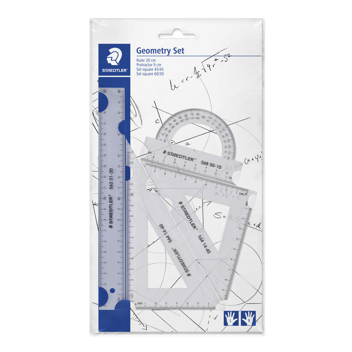 Staedtler Geometry Set 4 Piece 569 WP4 Clear