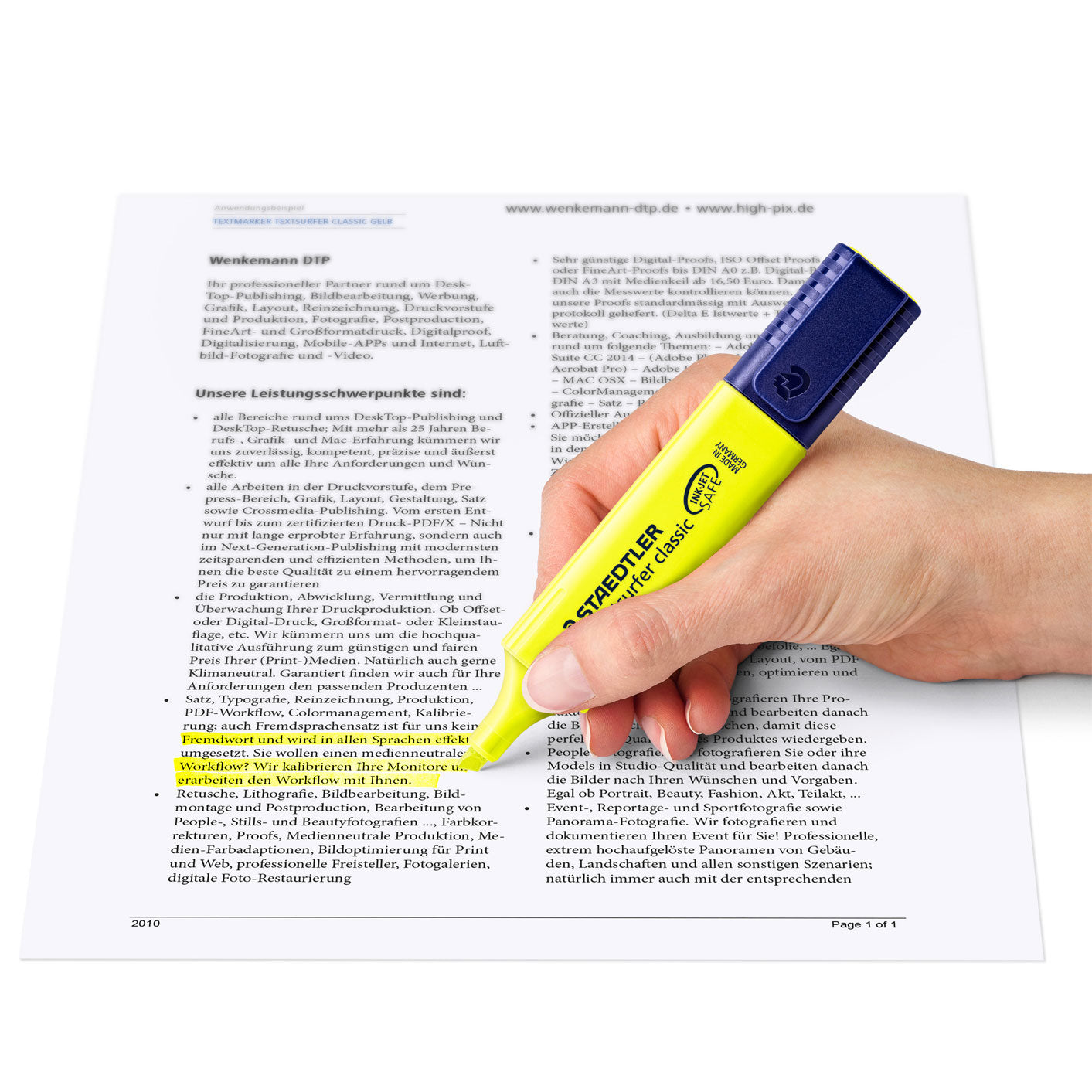 Staedtler Highlighter Textsurfer 364 WP4 Assorted Colours Pack of 4