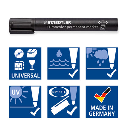 Staedtler Permanent Marker 352-9 Bullet Tip Lumocolor Black