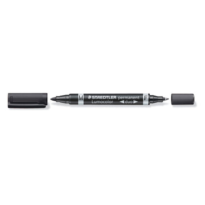 Staedtler Permanent Marker Dual Tip Bullet 0.6mm/1.5mm Black