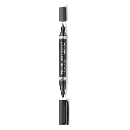 Staedtler Permanent Marker Dual Tip Bullet 0.6mm/1.5mm Black