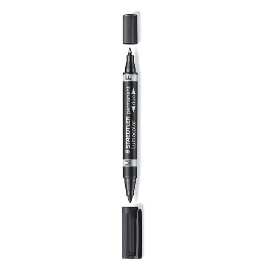 Staedtler Permanent Marker Dual Tip Bullet 0.6mm/1.5mm Black