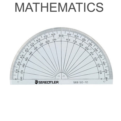 Staedtler Protractor 10cm 180 Degrees Clear