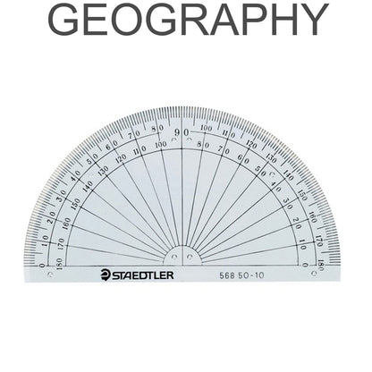 Staedtler Protractor 10cm 180 Degrees Clear