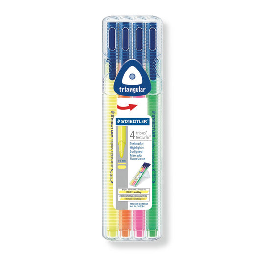 Staedtler Pen Style Highlighter Triangular Triplus Textsurfer 4 Pack
