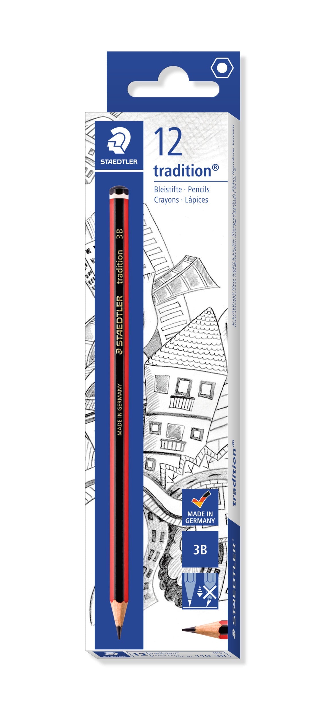 Staedtler Tradition 110-3B Graphite Pencil 3B